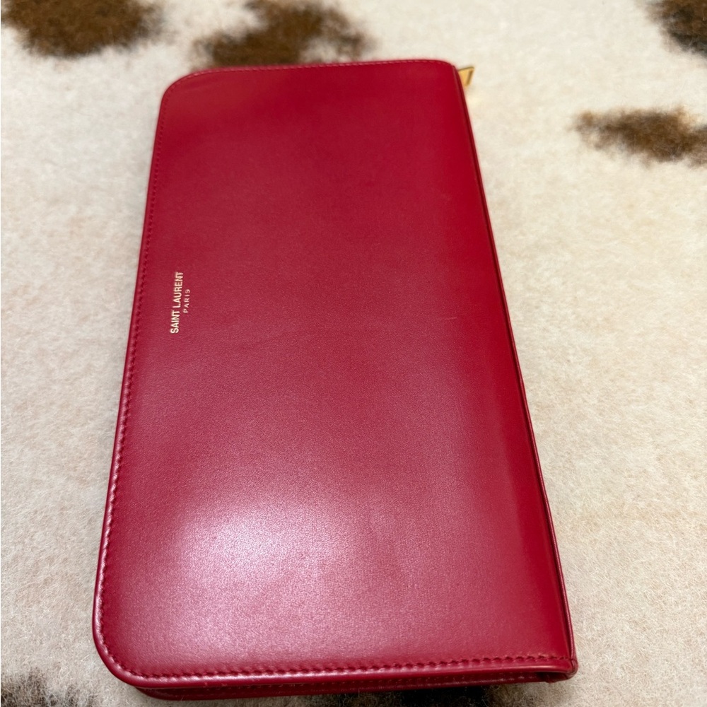 Saint Laurent zip around continental wallet